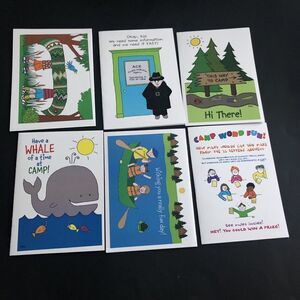 Patsy Card Shop Kamp Kids Sending Love 6 Cards + Envelopes With Envelopes New